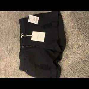 Black jean shorts